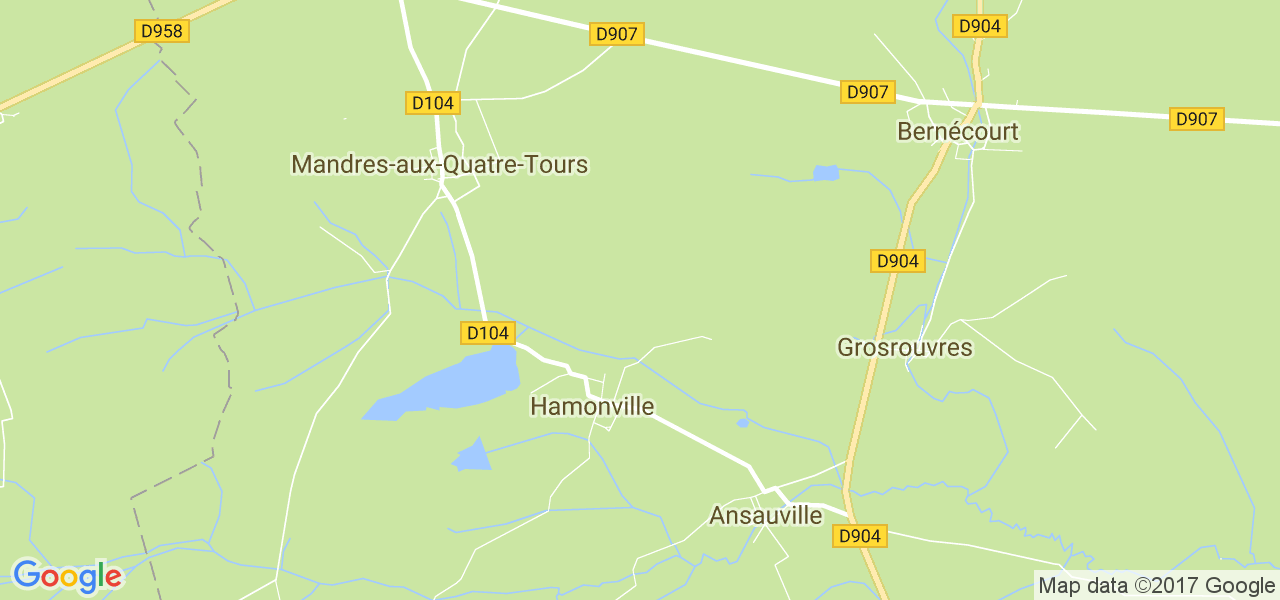 map de la ville de Hamonville