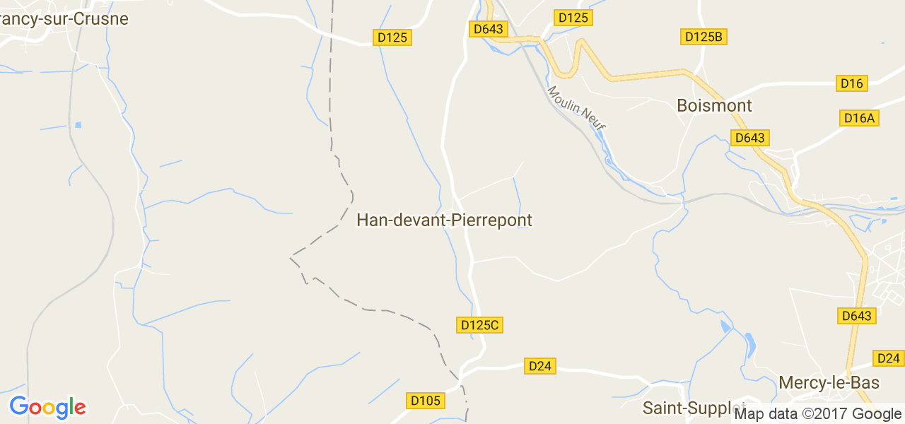 map de la ville de Han-devant-Pierrepont