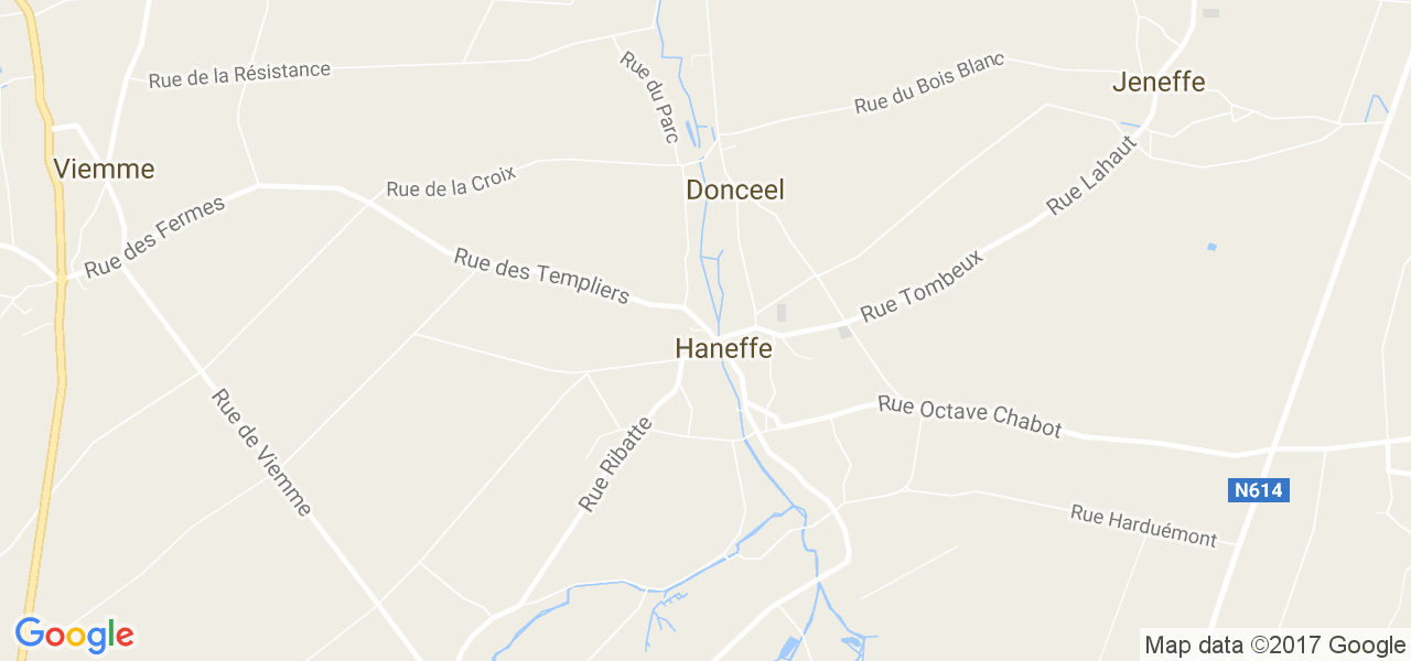 map de la ville de Haneffe