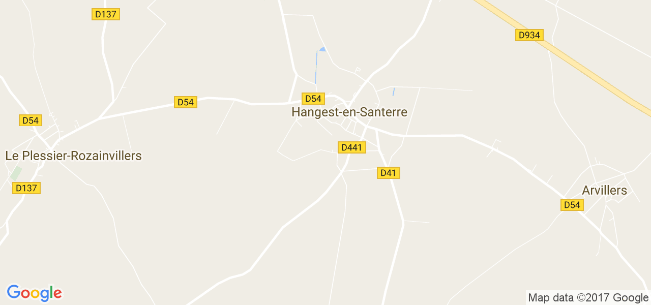 map de la ville de Hangest-en-Santerre