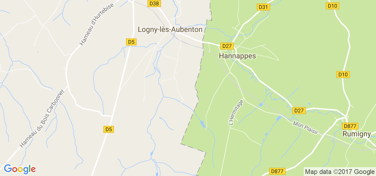 map de la ville de Hannappes