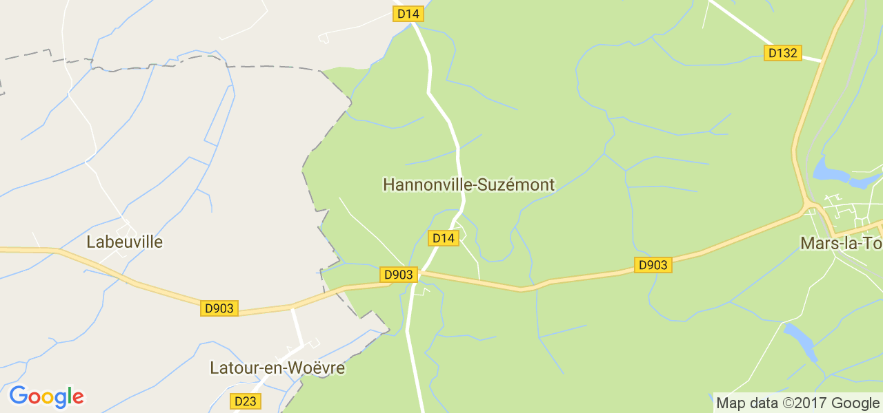 map de la ville de Hannonville-Suzémont