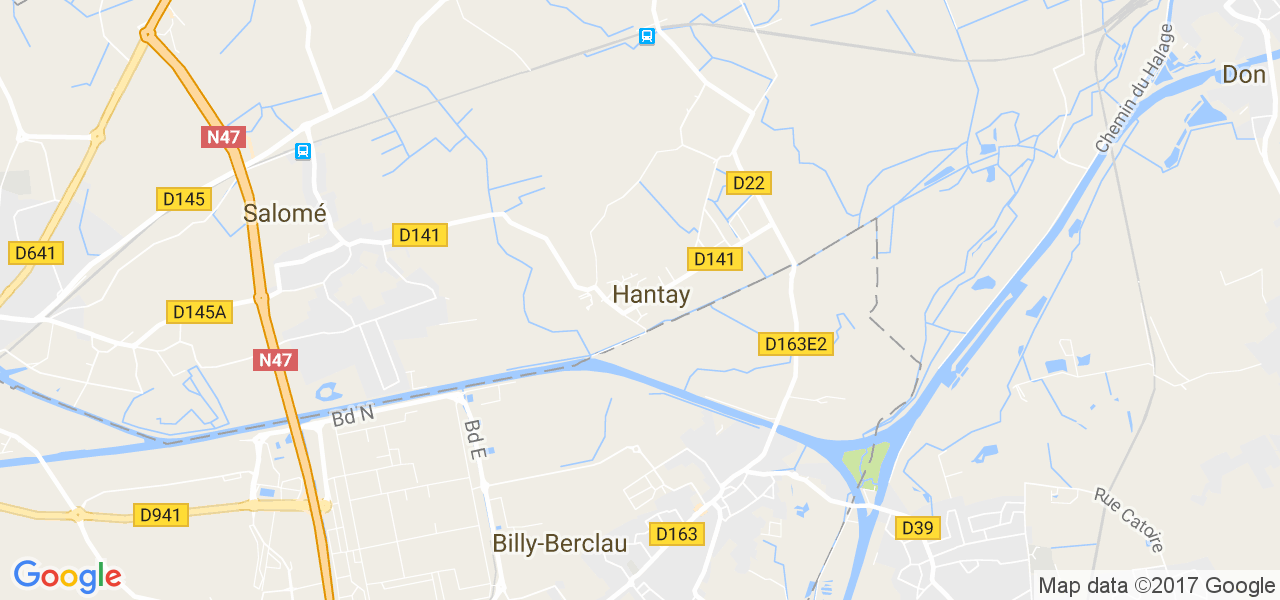 map de la ville de Hantay