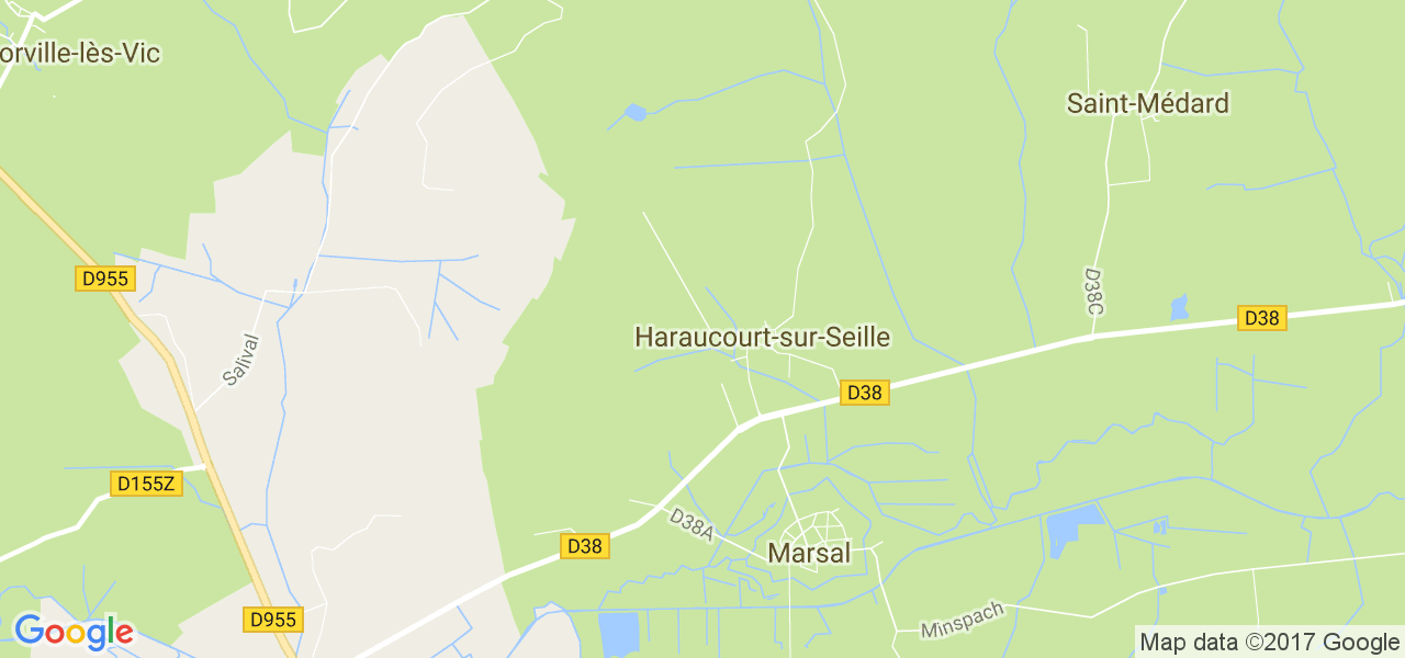 map de la ville de Haraucourt-sur-Seille