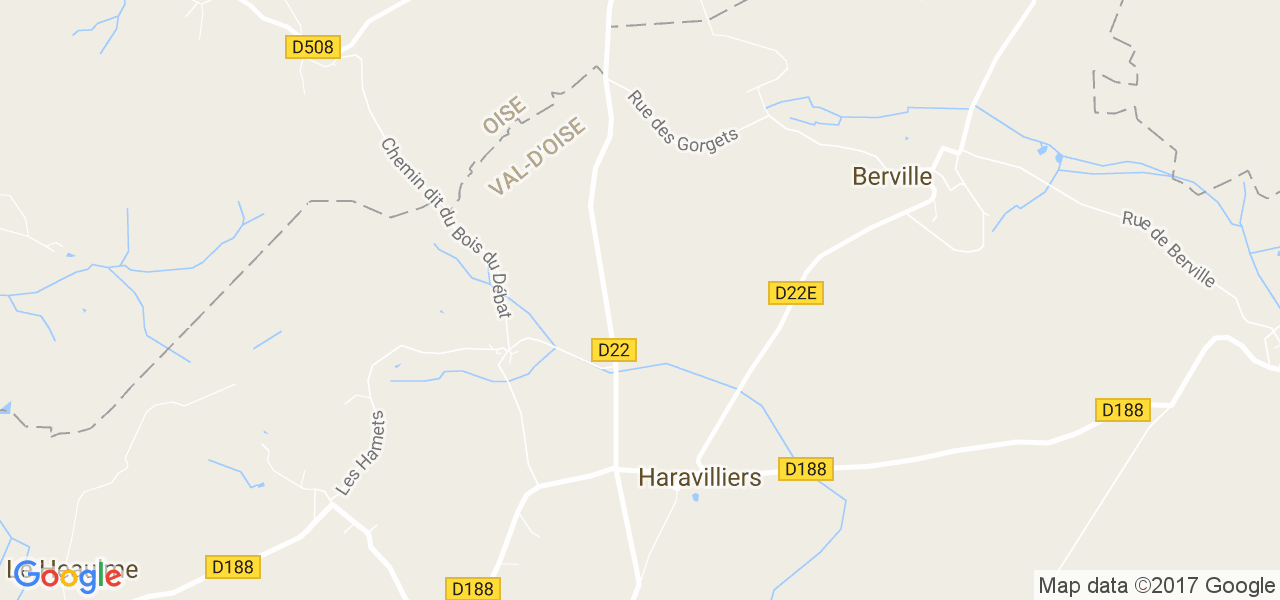 map de la ville de Haravilliers