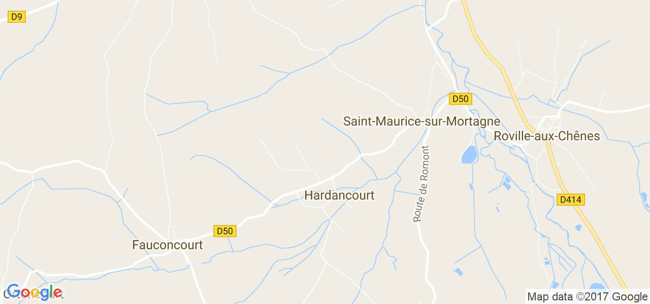 map de la ville de Hardancourt