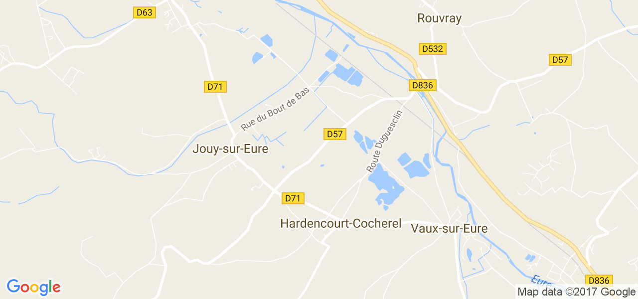 map de la ville de Hardencourt-Cocherel