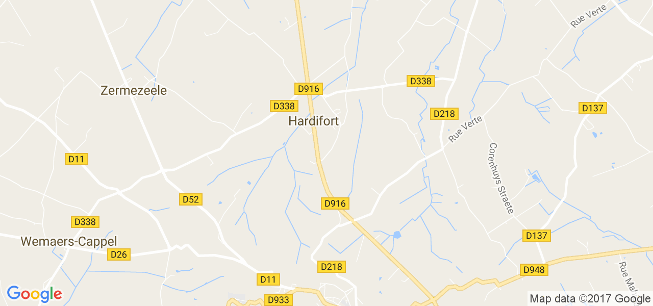 map de la ville de Hardifort