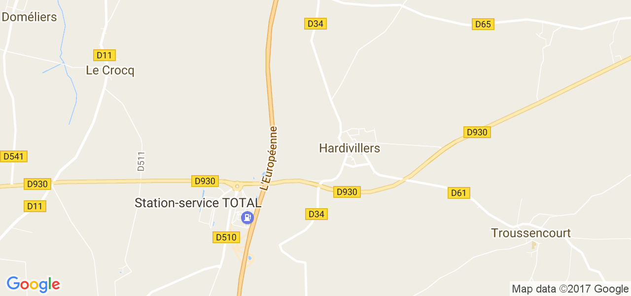 map de la ville de Hardivillers
