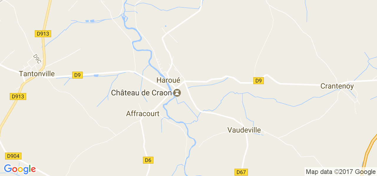 map de la ville de Haroué