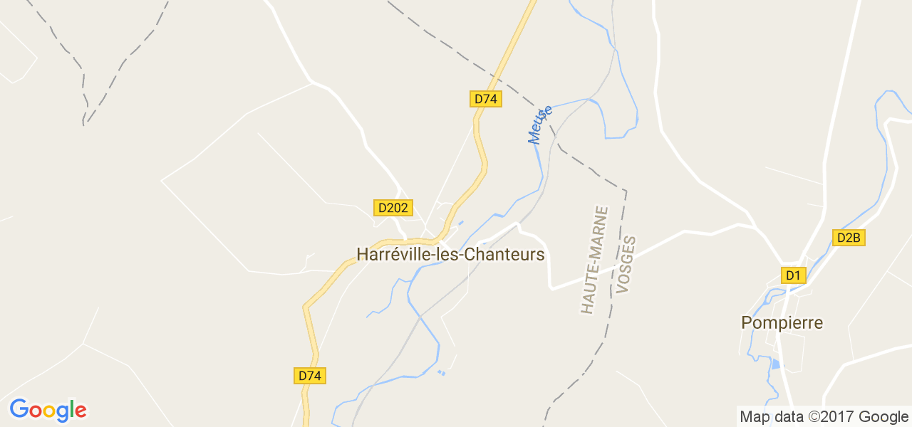 map de la ville de Harréville-les-Chanteurs