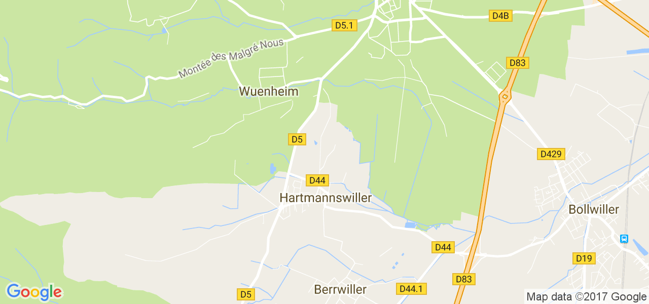 map de la ville de Hartmannswiller