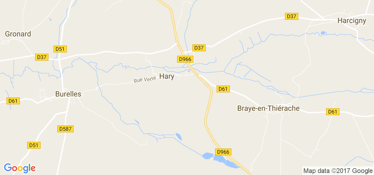 map de la ville de Hary