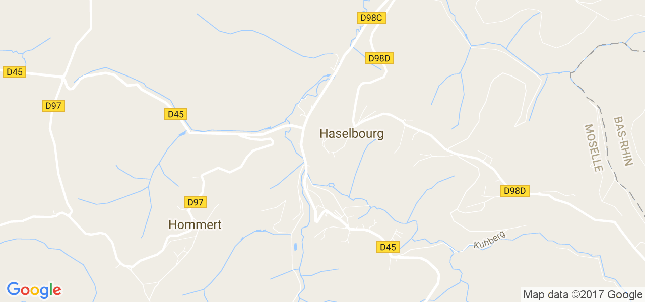 map de la ville de Haselbourg