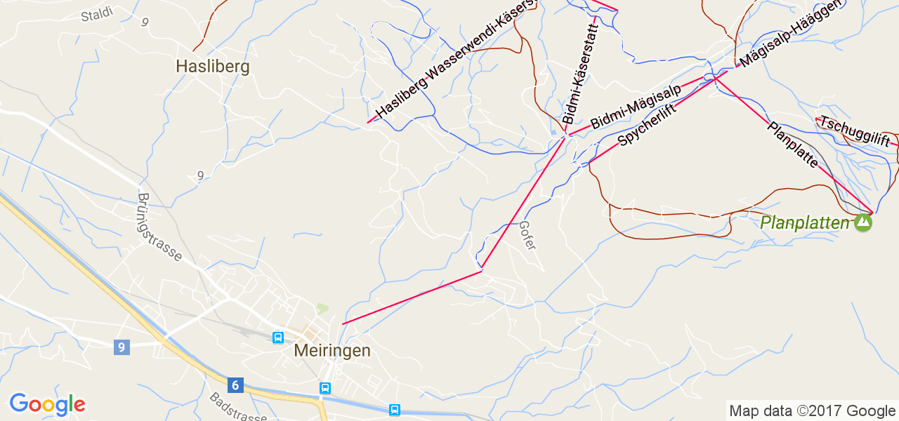 map de la ville de Hasliberg