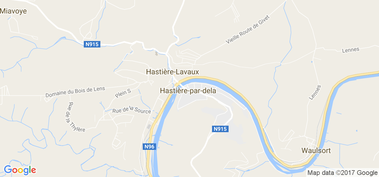 map de la ville de Hastière-Par-Delà