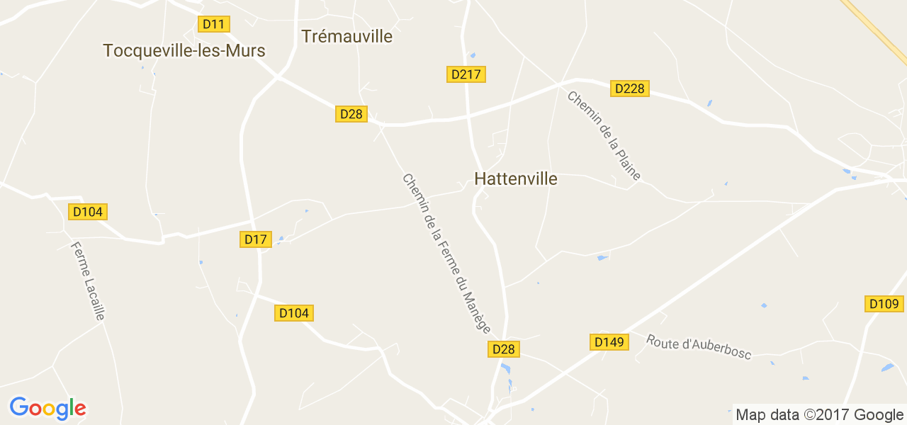 map de la ville de Hattenville