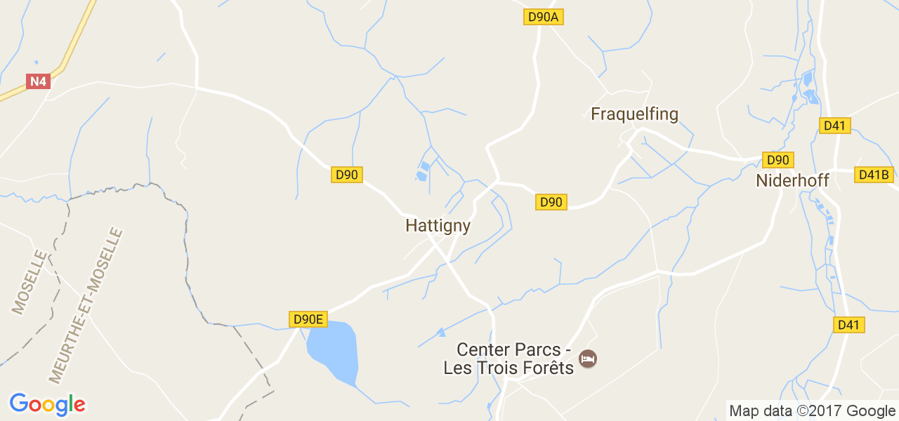 map de la ville de Hattigny