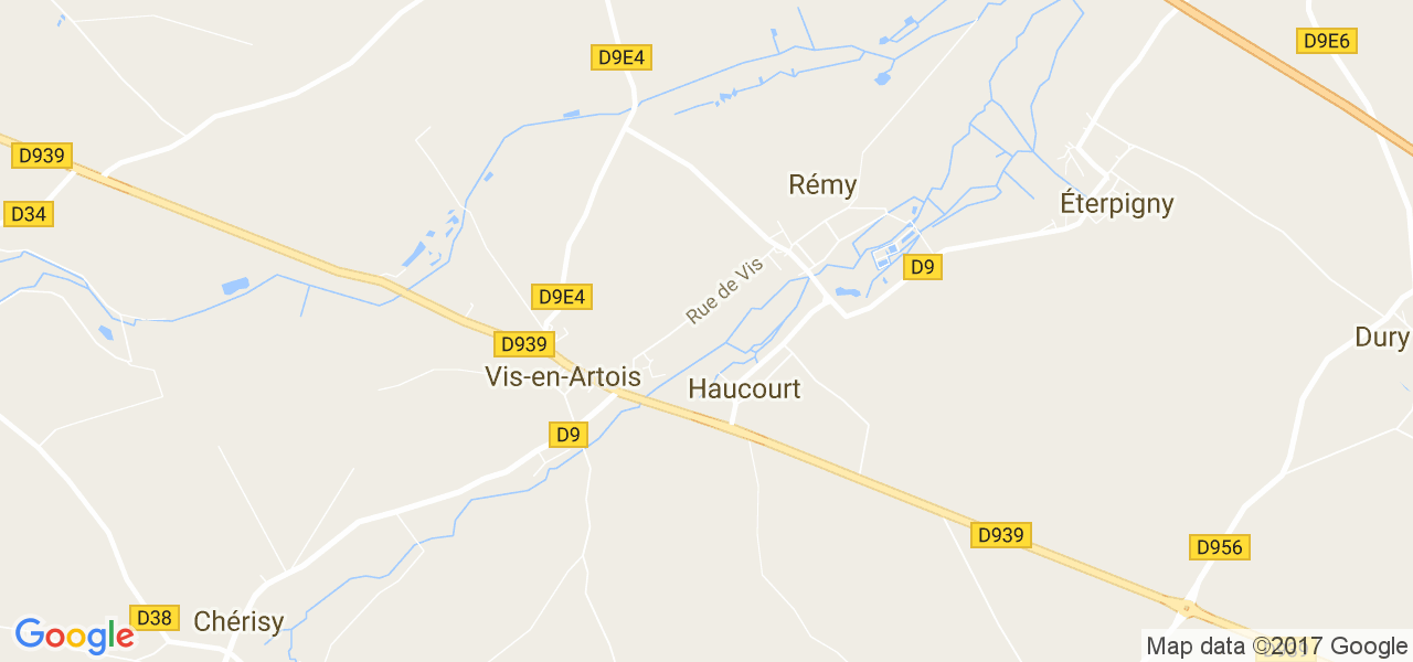 map de la ville de Haucourt