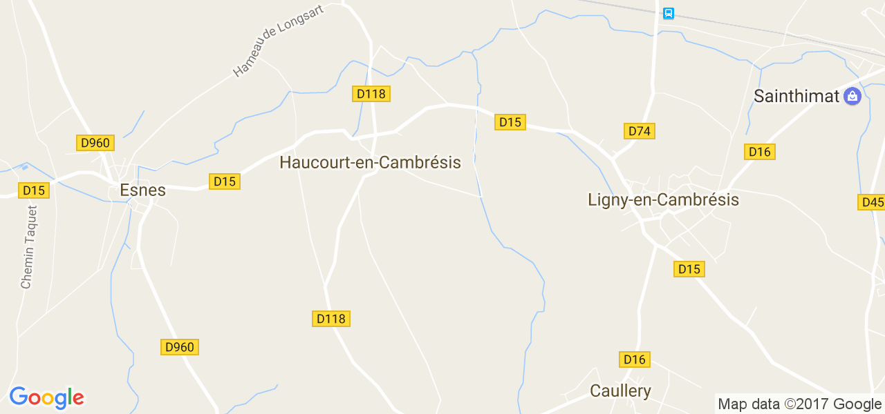 map de la ville de Haucourt-en-Cambrésis