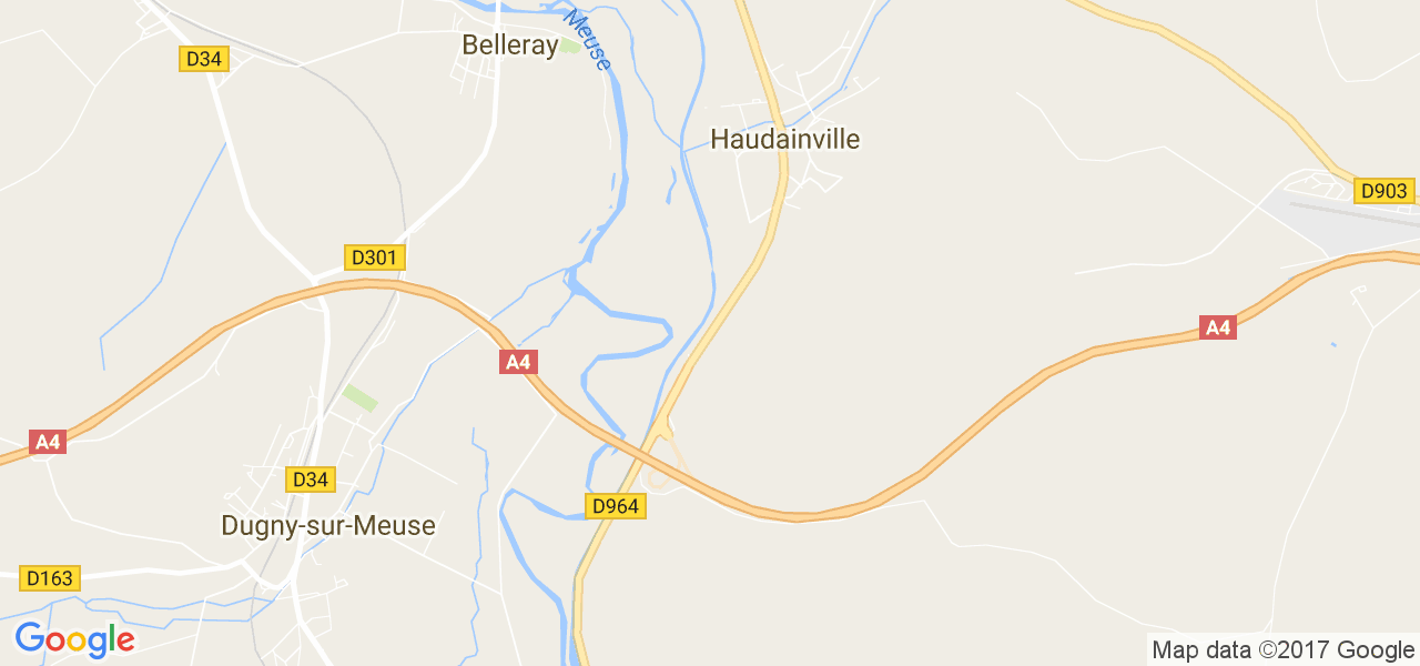 map de la ville de Haudainville