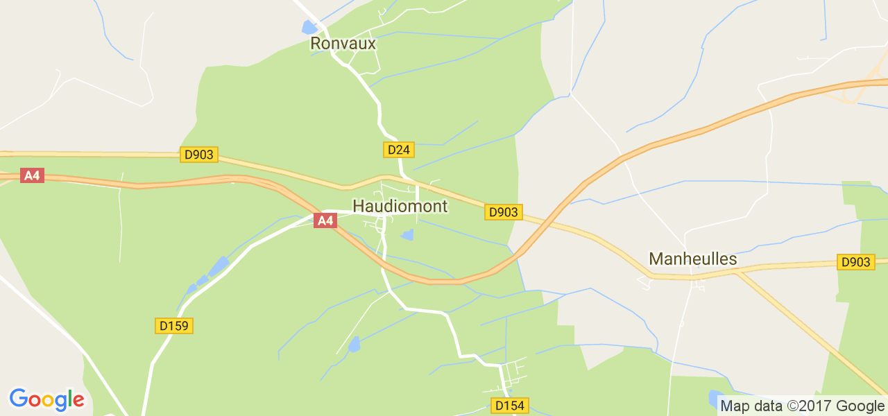 map de la ville de Haudiomont