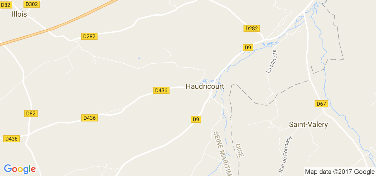 map de la ville de Haudricourt