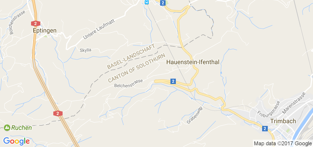 map de la ville de Hauenstein-Ifenthal