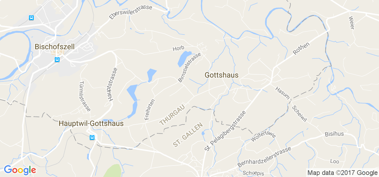 map de la ville de Hauptwil-Gottshaus