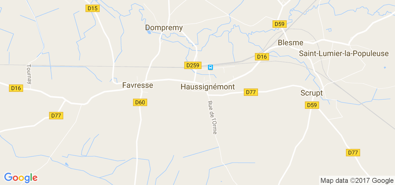 map de la ville de Haussignémont