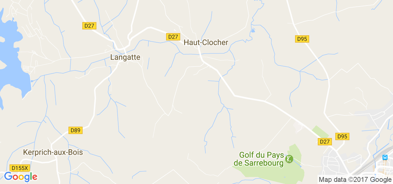 map de la ville de Haut-Clocher