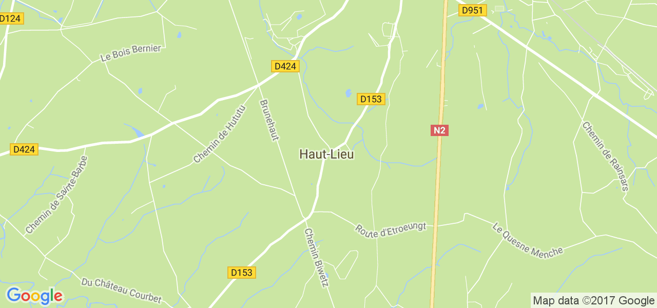 map de la ville de Haut-Lieu