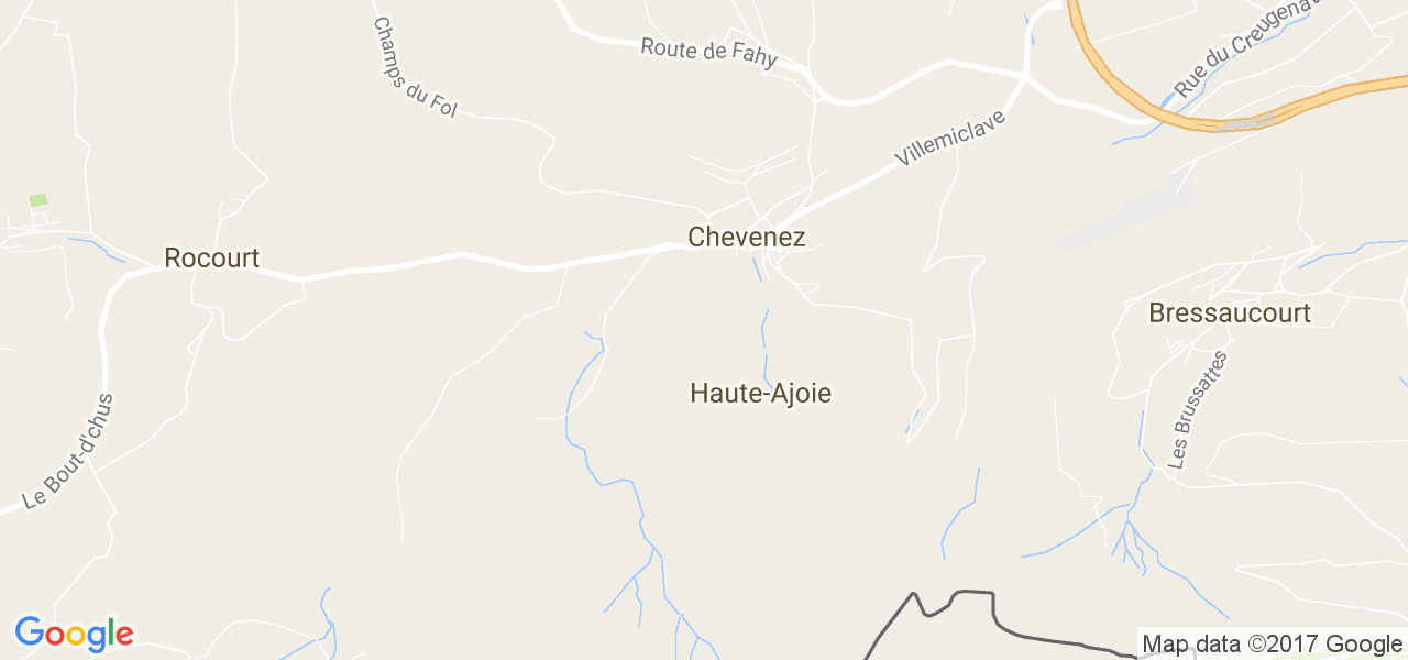 map de la ville de Haute-Ajoie