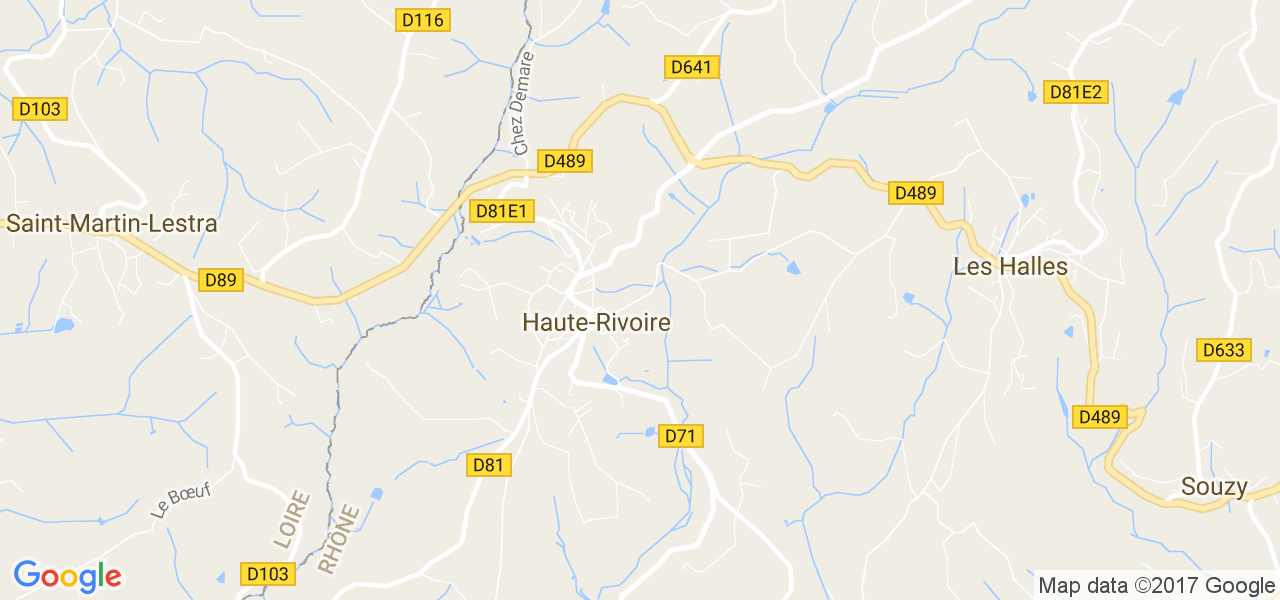 map de la ville de Haute-Rivoire