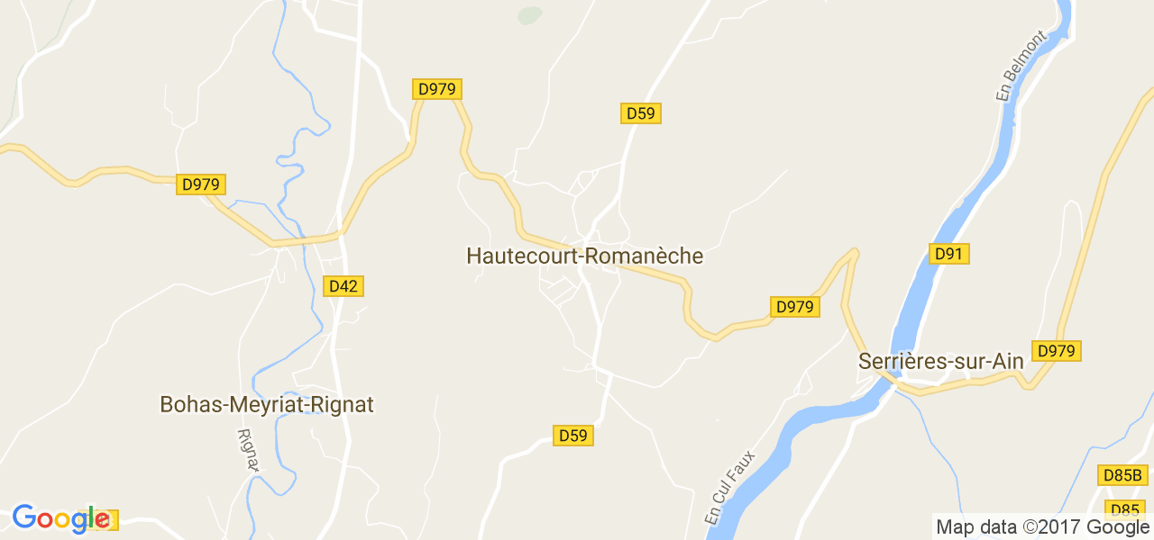 map de la ville de Hautecourt-Romanèche