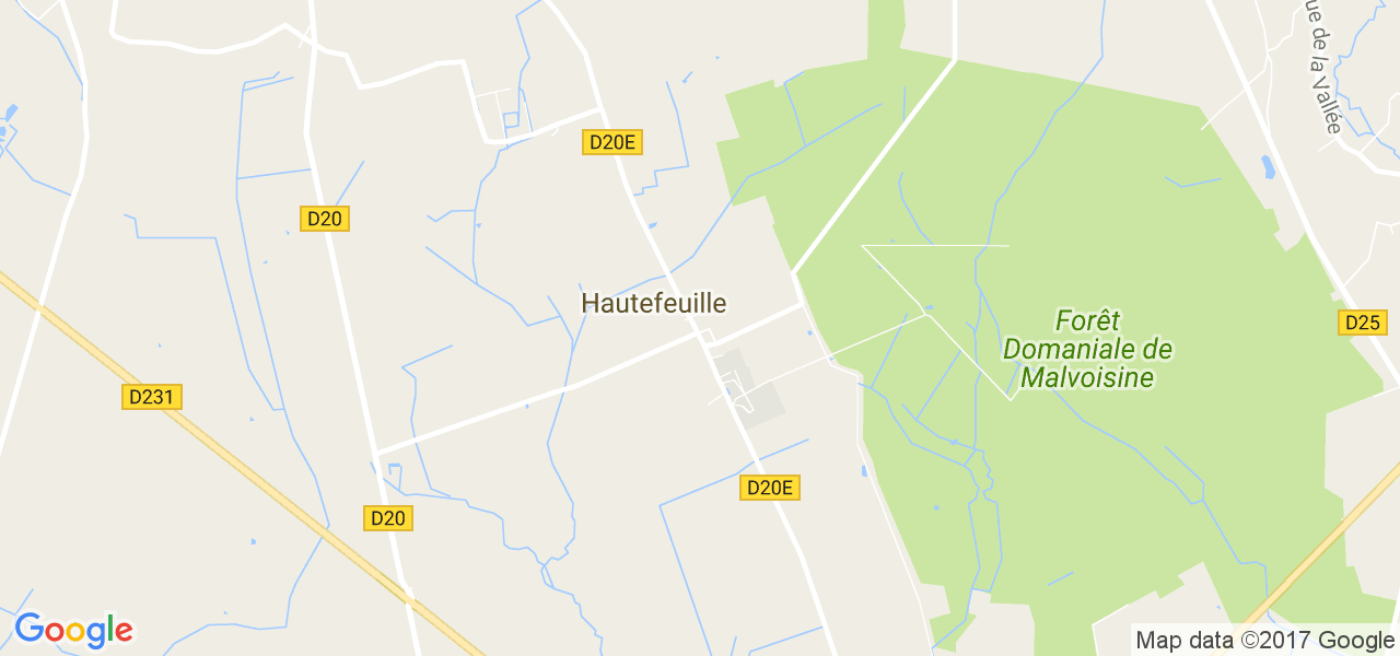 map de la ville de Hautefeuille