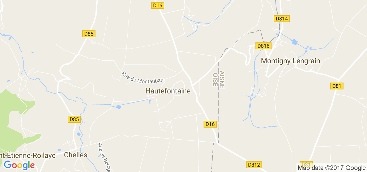 map de la ville de Hautefontaine