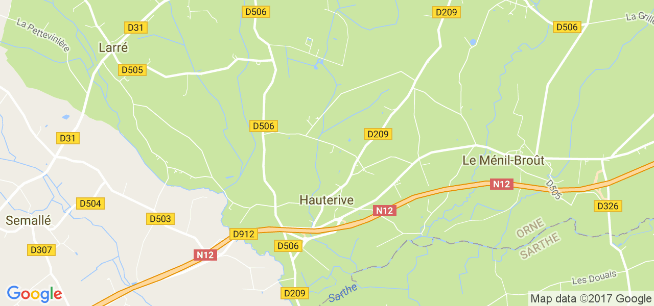 map de la ville de Hauterive