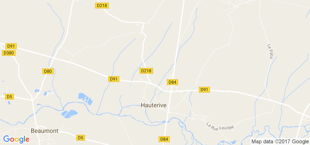 map de la ville de Hauterive