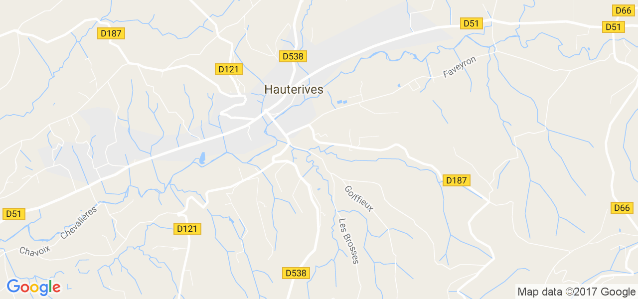 map de la ville de Hauterives