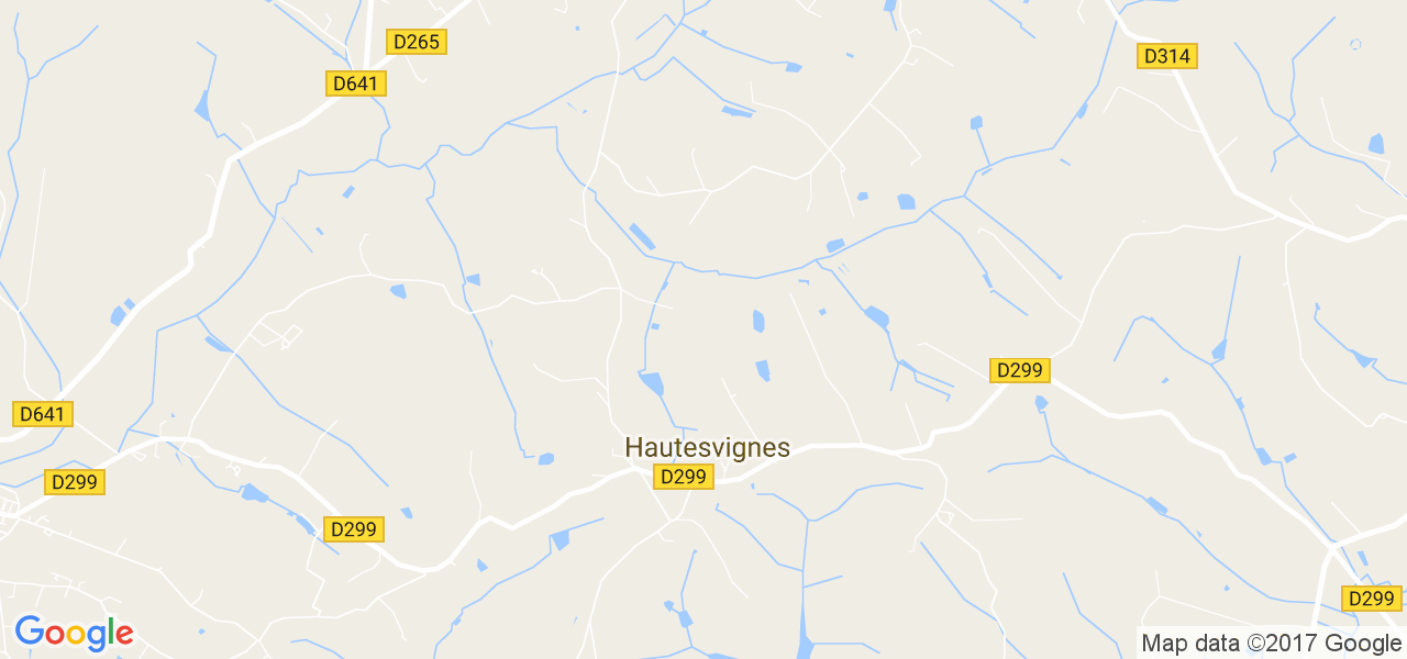 map de la ville de Hautesvignes