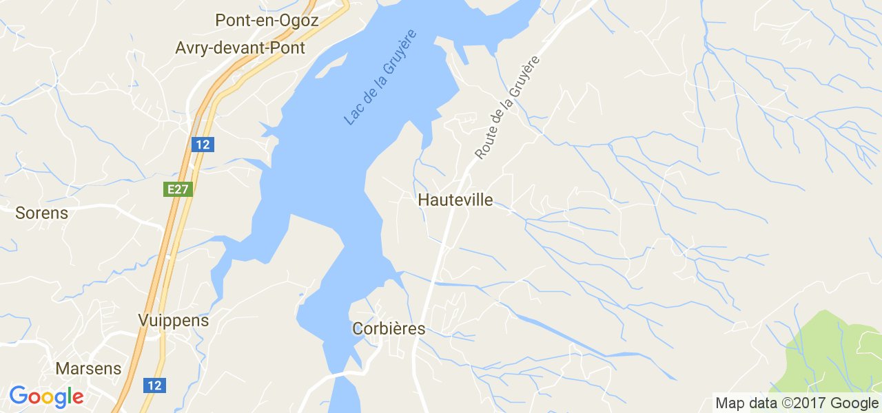 map de la ville de Hauteville