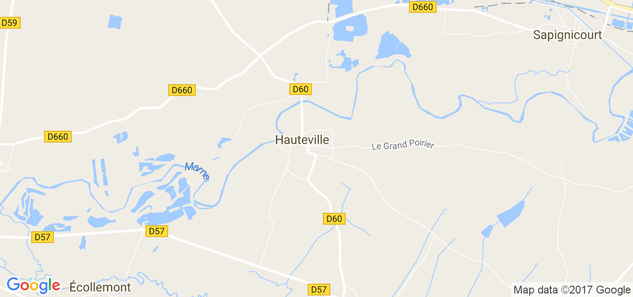 map de la ville de Hauteville