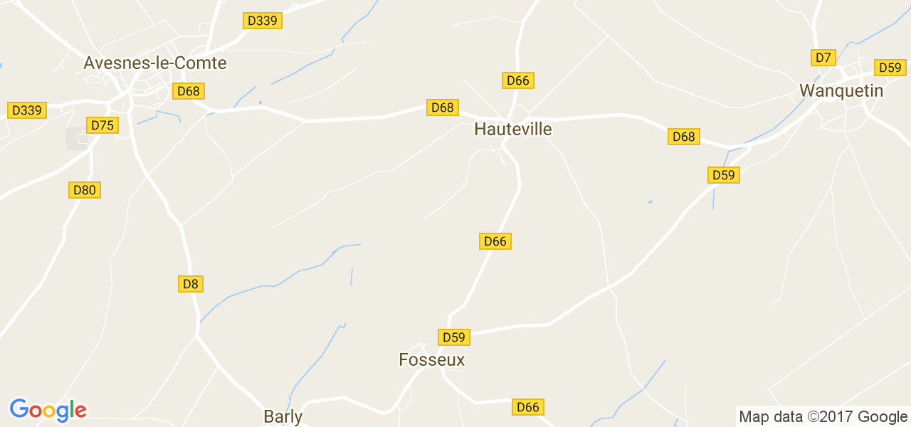 map de la ville de Hauteville