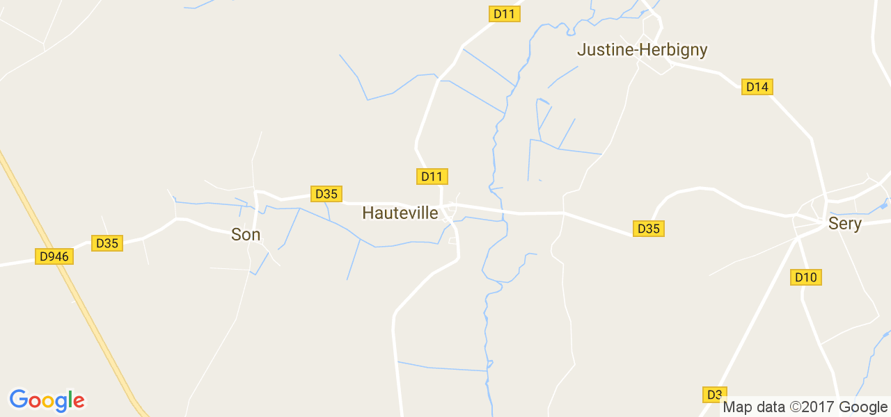 map de la ville de Hauteville