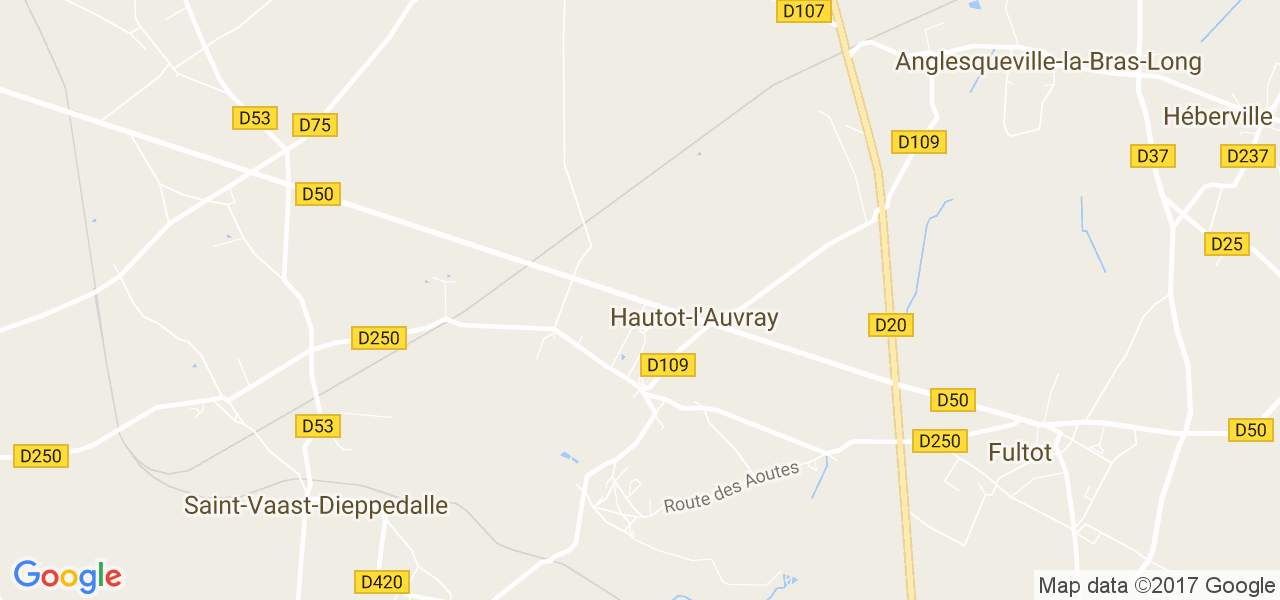 map de la ville de Hautot-l'Auvray