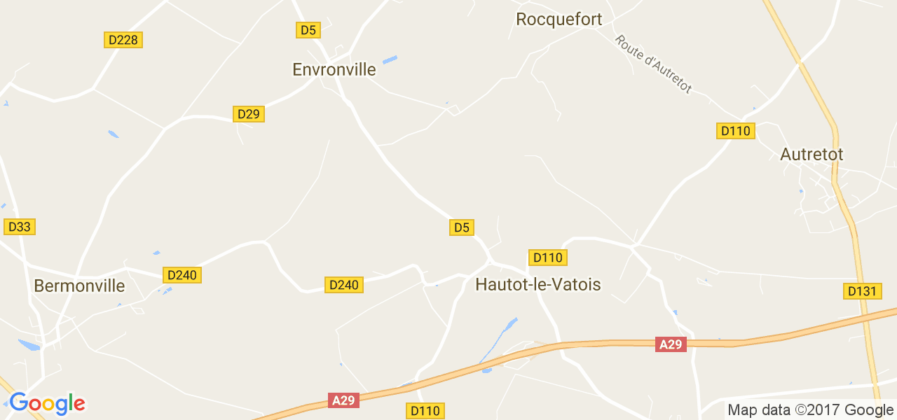 map de la ville de Hautot-le-Vatois