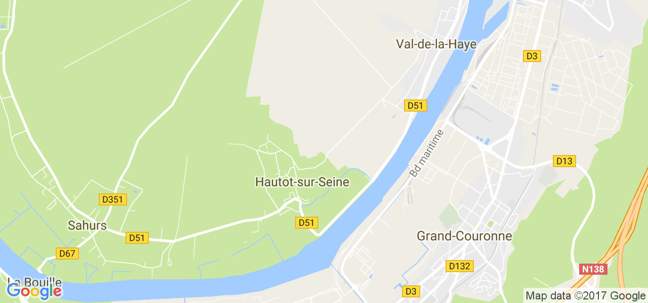 map de la ville de Hautot-sur-Seine