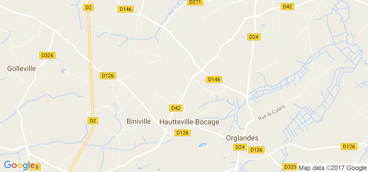 map de la ville de Hautteville-Bocage