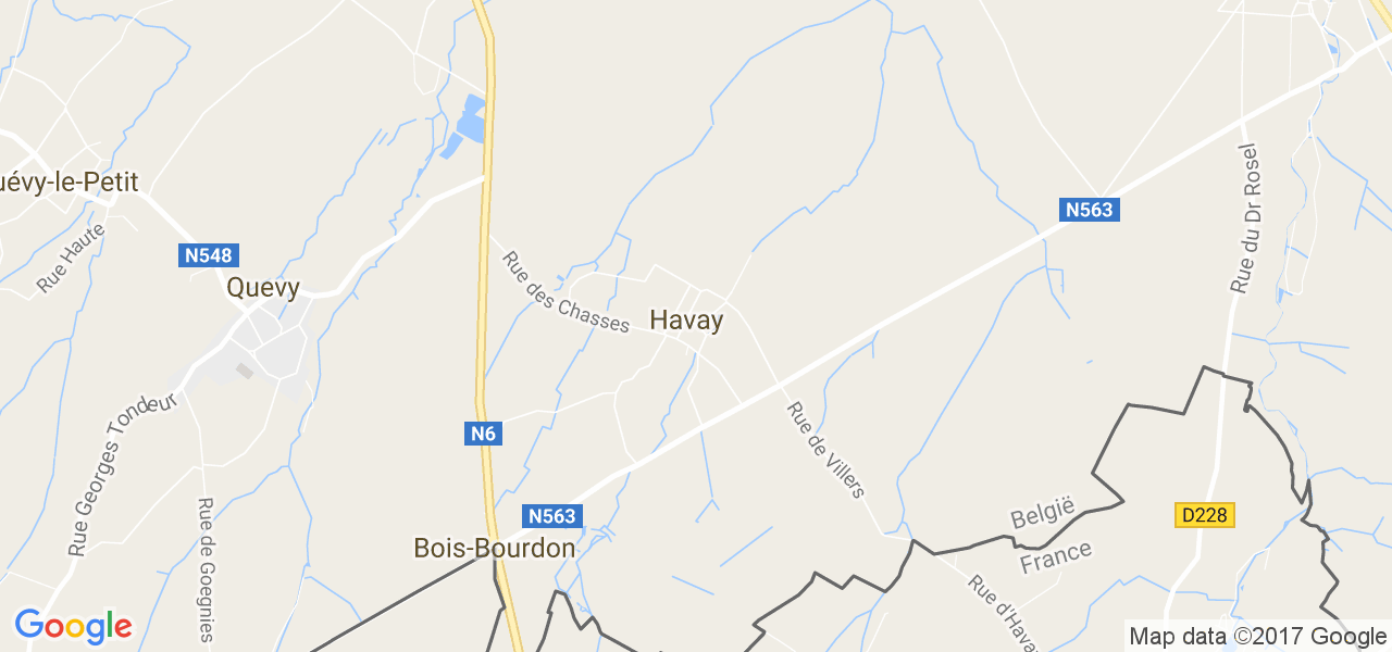 map de la ville de Havay